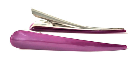 Pink Lily ~ "Honey" Large Pinch Clip ~ "Pearl" Collection ~ Soft Maroon