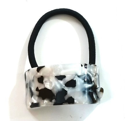 "Adriana" Heart Elastic ~ Black Calico ~ #6