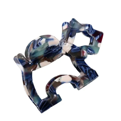 Pink Lily ~ "Cleo" Medium Dog Jaw ~ Blue