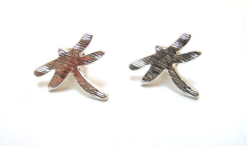 Pink Lily ~ Matte Dragonfly Stud Earrings #56