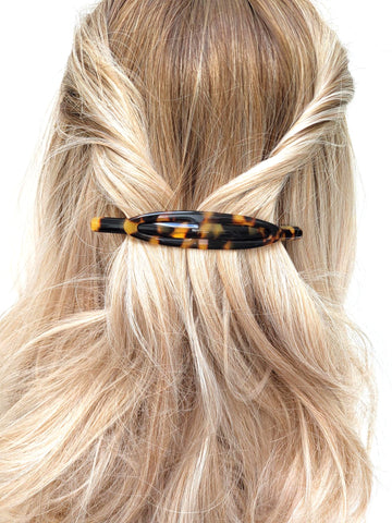 "Gayle" Medium Oval Over Barrette ~Handmade in France ~Tokyo