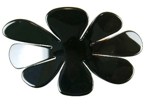 "Emily" Flower Barrette~ Handmade in France ~ Black