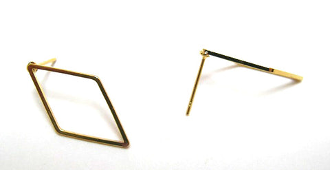 Pink Lily ~ Gold Plated Diamond Earrings ~ Light as a Feather! #17