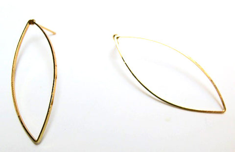 Pink Lily ~ Gold Plated Marquise Earrings ~ Light as a Feather! #20