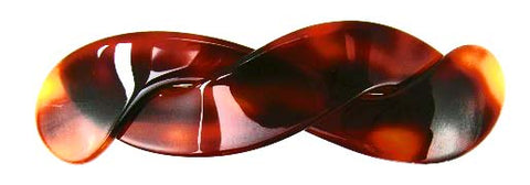 "Jacqueline" Large Cross Over Barrette ~Handmade in France ~ Tortoise