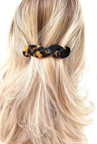 "Jacqueline" Large Cross Over Barrette ~Handmade in France ~ Tokyo