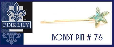 Pink Lily ~ Bobby Pin Set # 76 ~ Lovely Starfish
