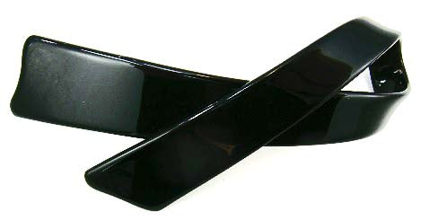 "Collette" Cross Over Bow Volume Barrette ~ Handmade in France ~ Black
