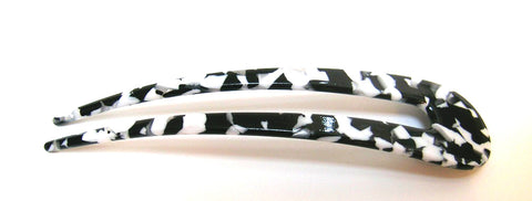 Pink Lily ~ "Anne"  Large Chignon Pin ~ Black Calico #9