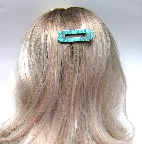 Pink Lily ~ "Taylor" Turquoise Pinch Clip #47