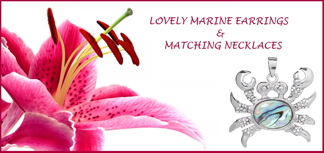 Pink Lily ~  Silver Plated Marine Jewellery