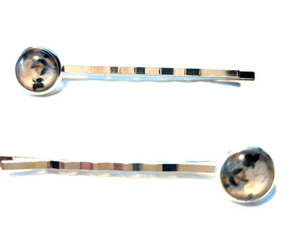 Pink Lily ~  Flowers Bobby Pin Set  ~ #107-7
