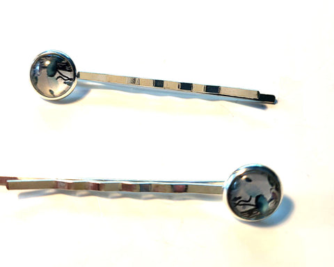 Pink Lily ~  Flowers Bobby Pin Set  ~ #107-8