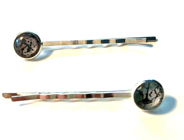 Pink Lily ~  Flowers Bobby Pin Set  ~ #107-9