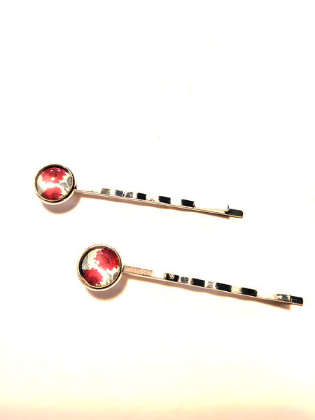 Pink Lily ~ Flowers ~ Bobby Pin Set  ~ #108-10