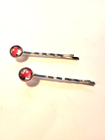 Pink Lily ~ Flowers ~ Bobby Pin Set  ~ #108-13