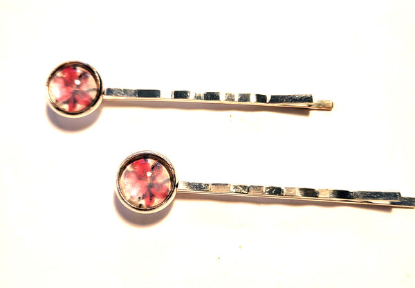 Pink Lily ~ Flowers ~ Bobby Pin Set  ~ #108-14