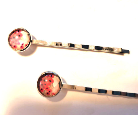 Pink Lily ~ Flowers ~ Bobby Pin Set  ~ #108-16