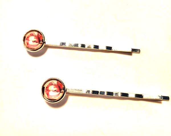Pink Lily ~ Flowers ~ Bobby Pin Set  ~ #108-17