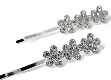 Pink Lily ~ CZ Flowers ~ Bobby Pin  ~ #10    BEST SELLER