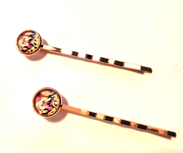 Pink Lily ~ Flowers ~ Bobby Pin Set  ~ #110-12