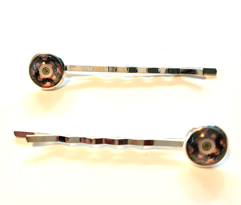 Pink Lily ~  White & Pink Bobby Pin Set  ~ #134-9