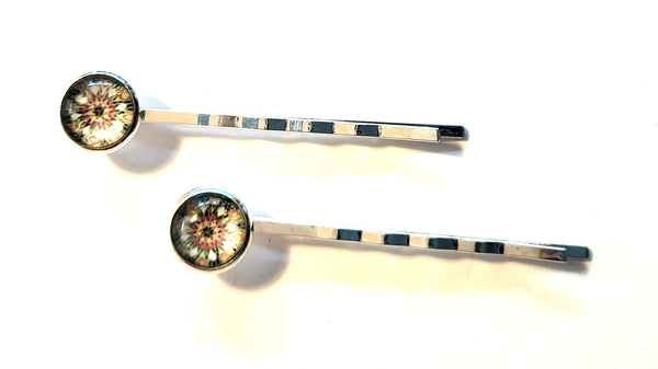 Pink Lily ~ Sun Flower  ~ Bobby Pin Set  ~ #135-4