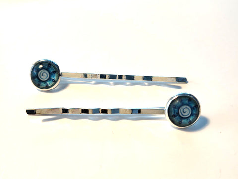 Pink Lily ~ Turquoise Bobby Pin Set  ~ #134-10