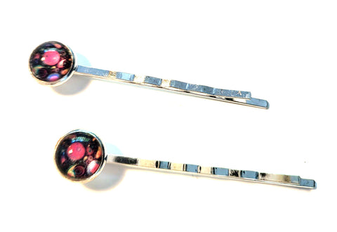 Pink Lily ~  Pink Paisley ~ Bobby Pin Set  ~ #144-12
