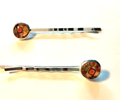 Pink Lily ~  Orange & Yellow Bobby Pin Set  ~ #145-12