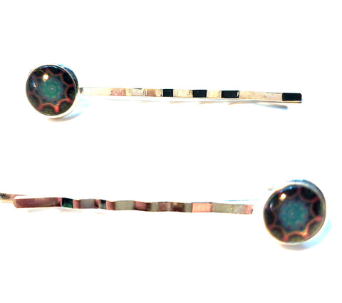 Pink Lily ~  Blue & Pink Bobby Pin Set  ~ #148-3