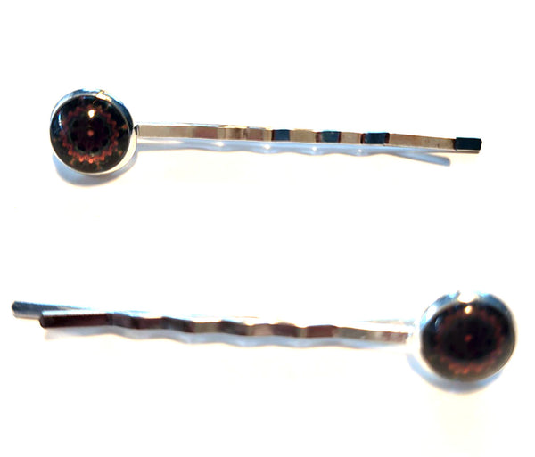 Pink Lily ~  Pink & Burgundy Bobby Pin Set  ~ #148-5