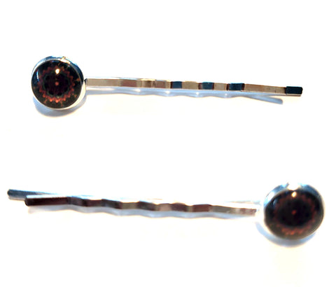 Pink Lily ~  Pink & Burgundy Bobby Pin Set  ~ #148-5
