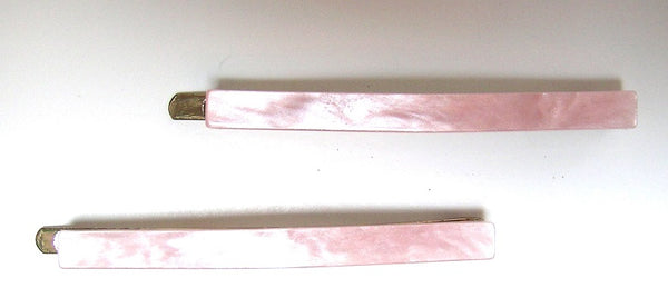 Pink Lily ~ "Virginie" Bobby Pin Slide Set ~  Light Pink #2