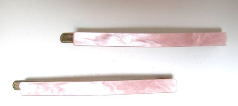 Pink Lily ~ "Virginie" Bobby Pin Slide Set ~  Light Pink #2