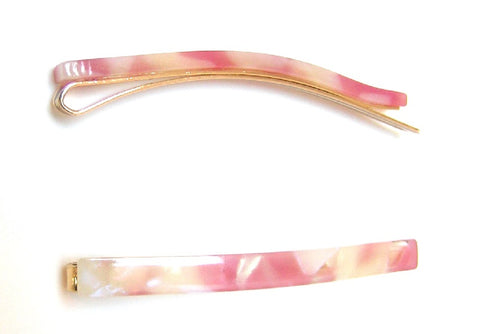 Pink Lily ~ "Virginie" Bobby Pin Slide Set ~  Pink #11