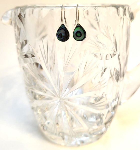 Sterling Silver Abalone  Dangle Earrings ~ 2-1-1212