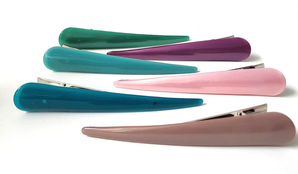 Pink Lily ~ "Honey" Large Pinch Clip ~ "Pearl" Collection ~ Emerald Green