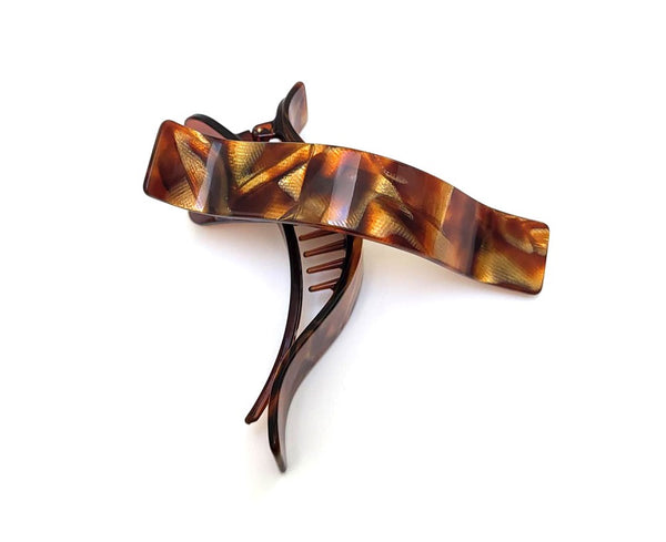 "Giselle" Slide Jaw ~ HANDMADE IN FRANCE ~ Toffee ~ NEW!