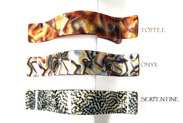 "Giselle" Slide Jaw ~ HANDMADE IN FRANCE ~ Toffee ~ NEW!