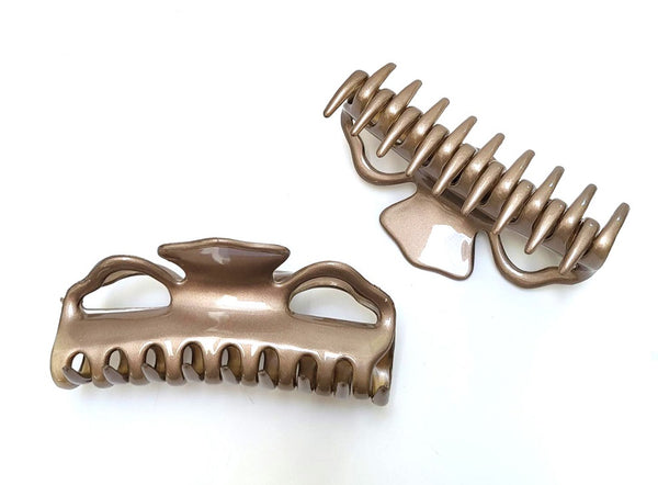 Pink Lily ~ "Willow" Extra Large Jaw ~ Cafe Creme ~ NEW!