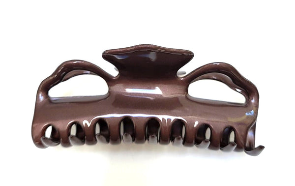 Pink Lily ~ "Willow" Jaw ~ Extra Large Espresso Brown ~ NEW!