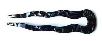 Pink Lily ~ "Annabelle"  Large Chignon Pin ~ Onyx