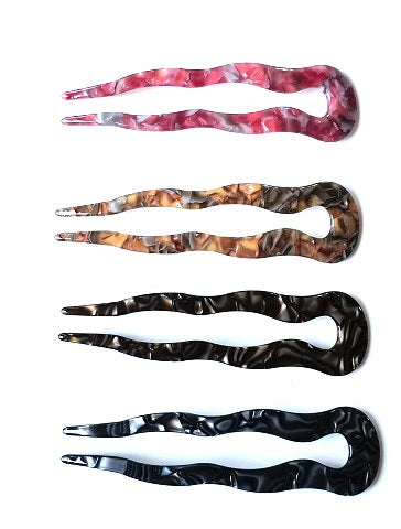 Pink Lily ~ "Annabelle"  Large Chignon Pin ~ Nougat