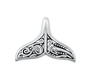 Sterling Silver Whale Tail  Pendant on 18 inch chain 5-1-599