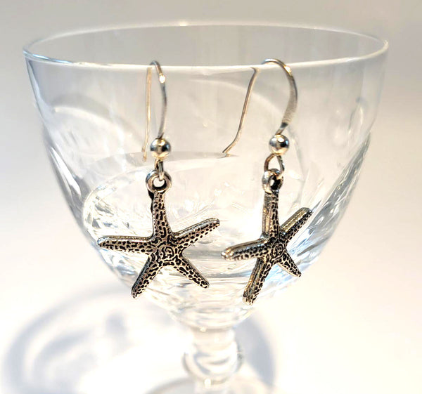 Pink Lily ~  Starfish Drop Earrings #90-5