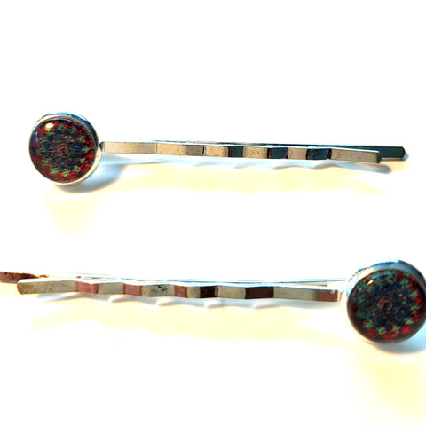 Pink Lily ~  Red & Blue Bobby Pin Set  ~ #90-12