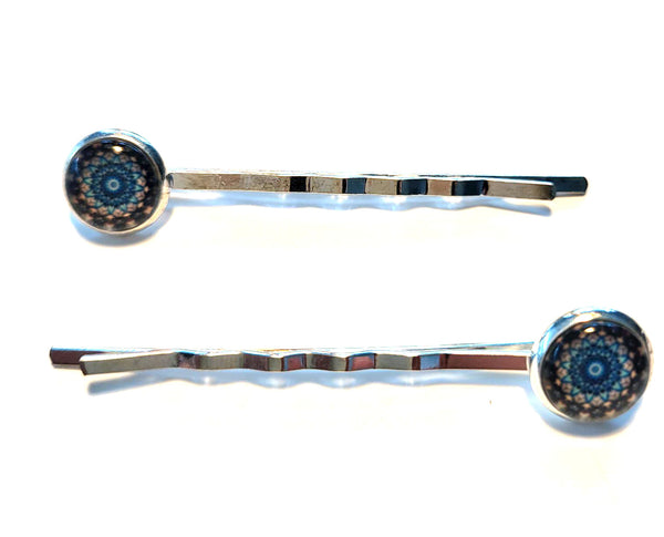 Pink Lily ~  Red & Blue Bobby Pin Set  ~ #90-9