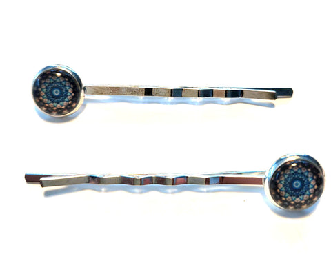 Pink Lily ~  Red & Blue Bobby Pin Set  ~ #90-9