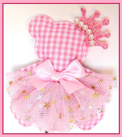 Pink Lily Kids ~ Teddy Bear with Skirt Clip #9